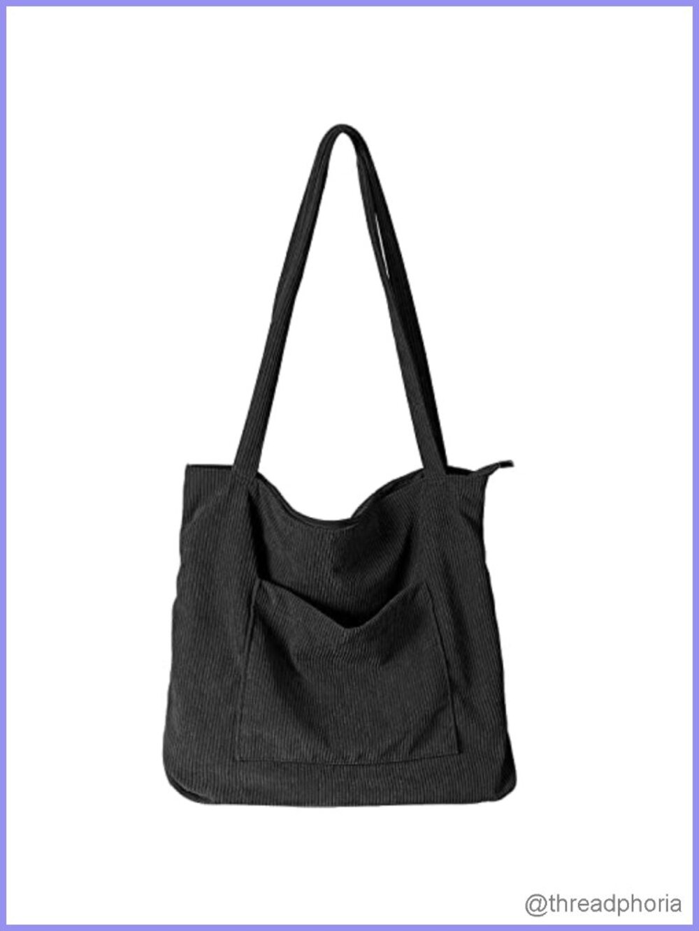 Corduroy Large Tote Bag Hobo Shoulder Handbag Multi-Pocket Laptop Work